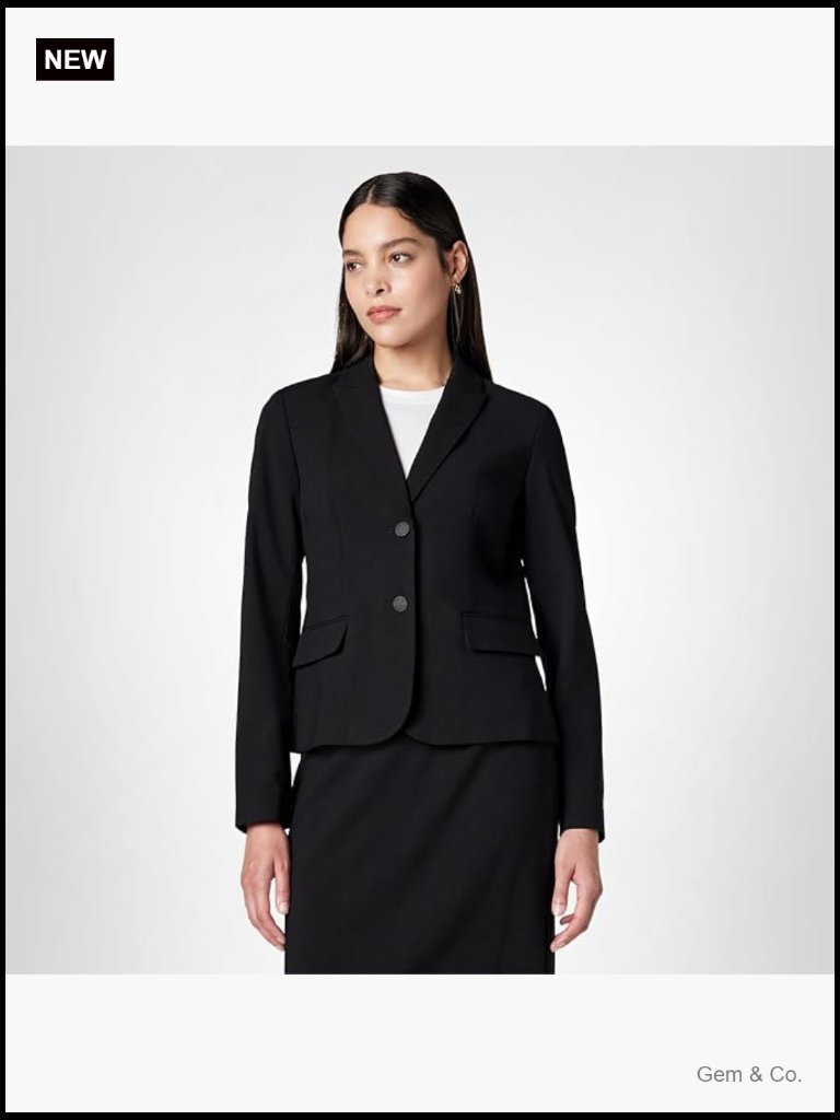 Two Button Lux Blazer - Petite, Standard, Plus Sizes